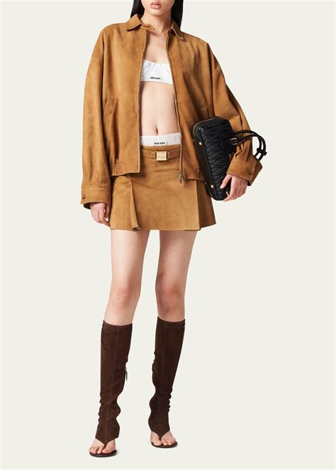 miu miu suede skirt